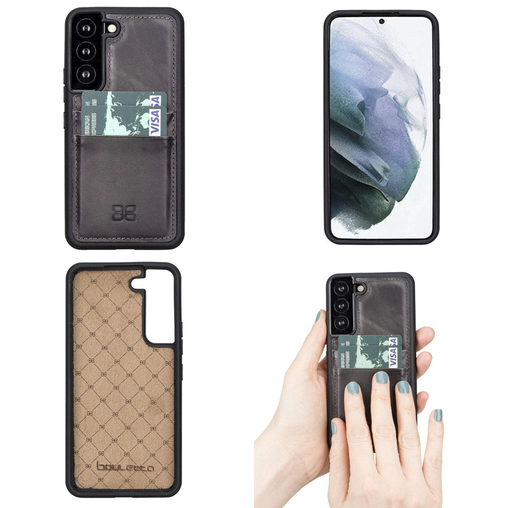 Samsung Galaxy S22 Series Genuine Leather Slim Back Cover Case with