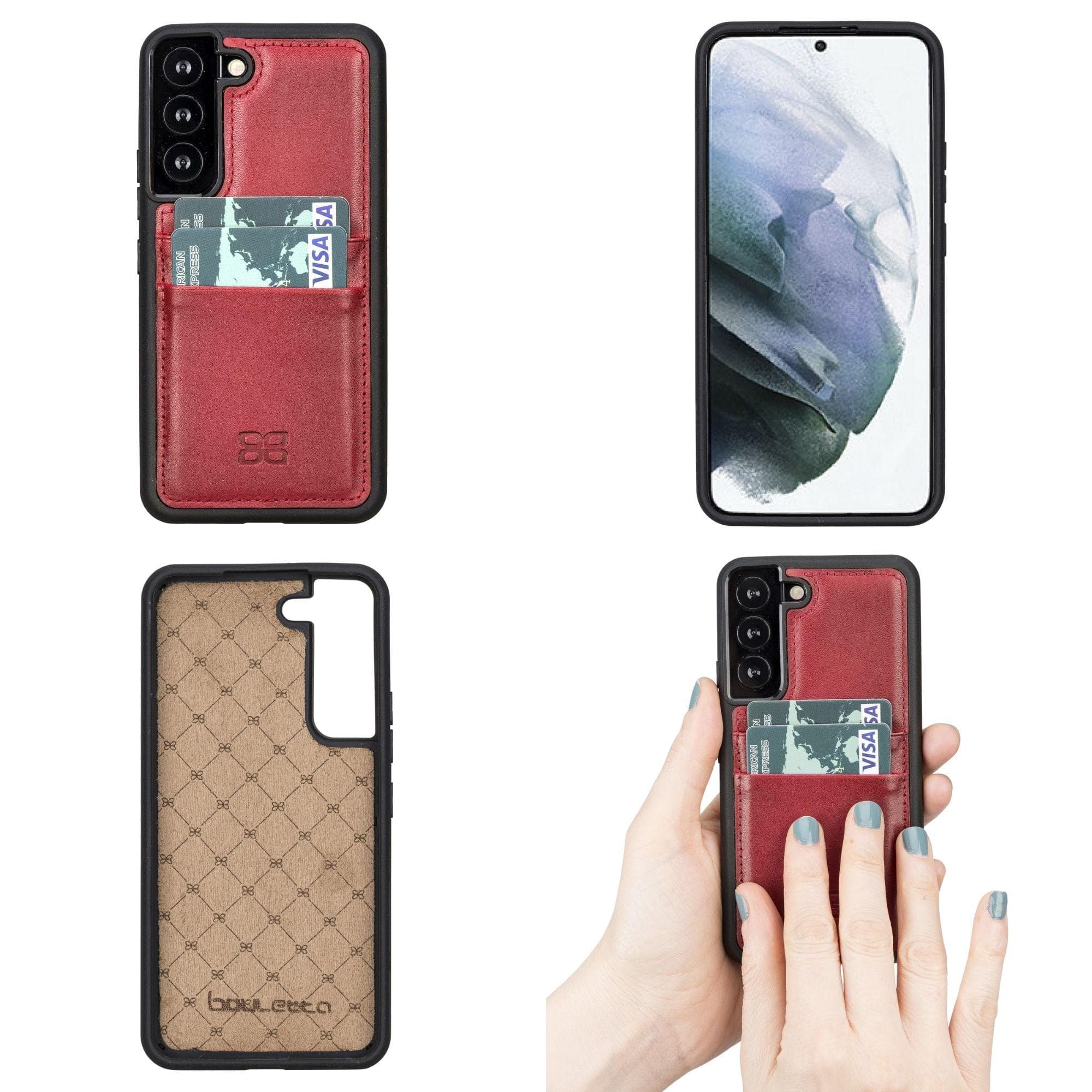 Samsung Galaxy S22 Series Genuine Leather Slim Back Cover Case with