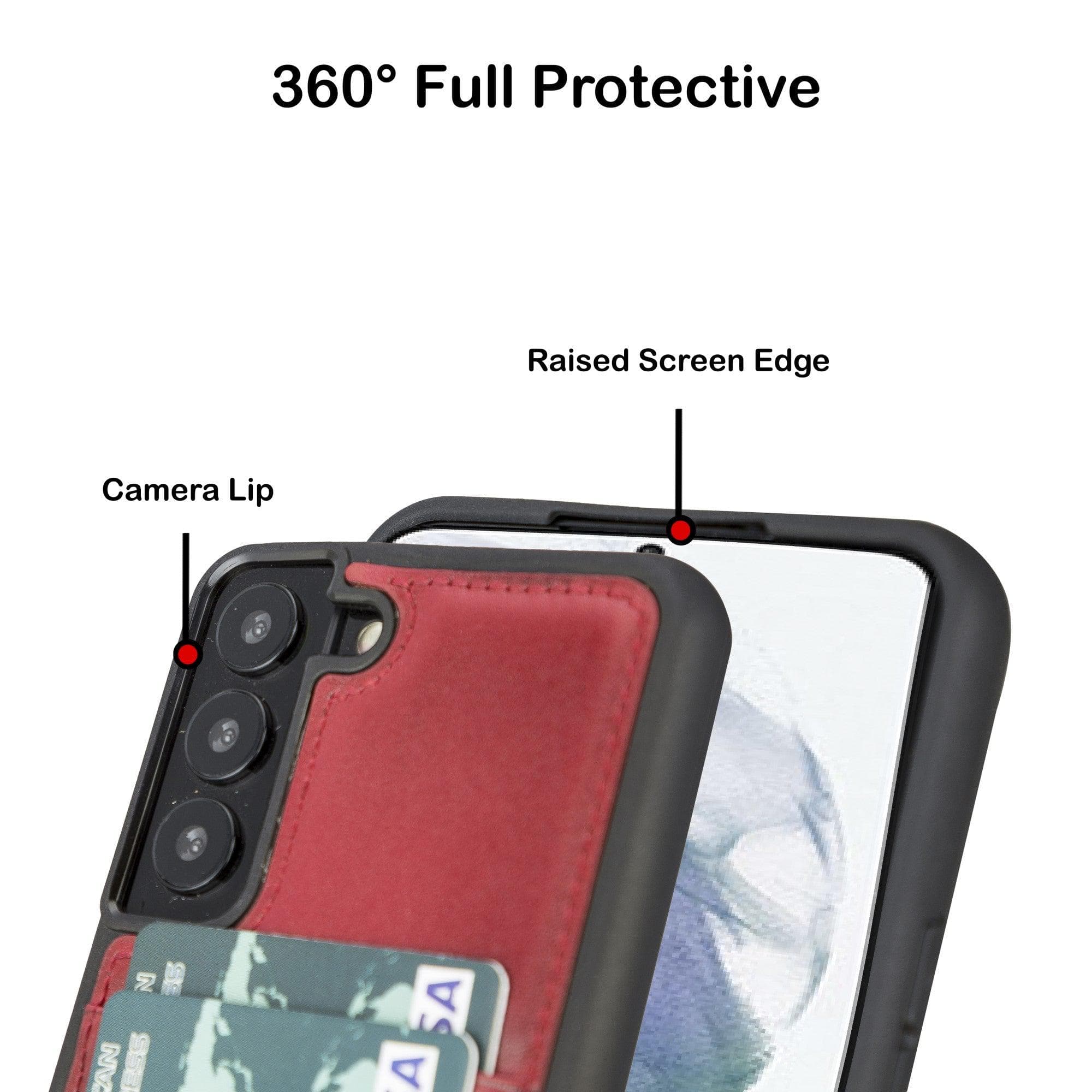 Samsung Galaxy S22 Series Genuine Leather Slim Back Cover Case with