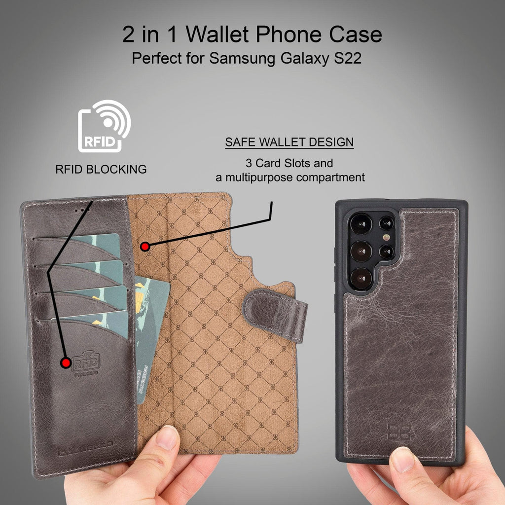 Samsung Galaxy S22 Series Leather Detachable Wallet Case - MW