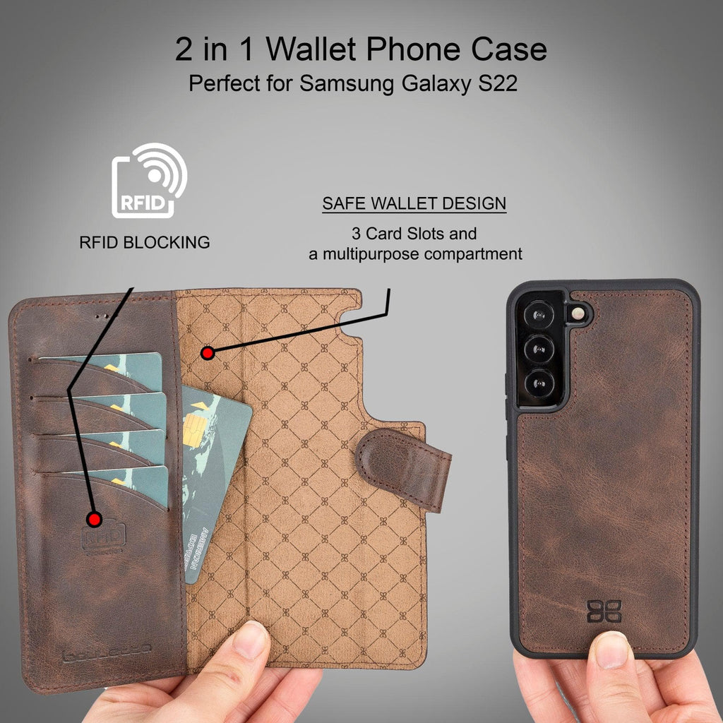 Samsung Galaxy S22 Series Leather Detachable Wallet Case - MW