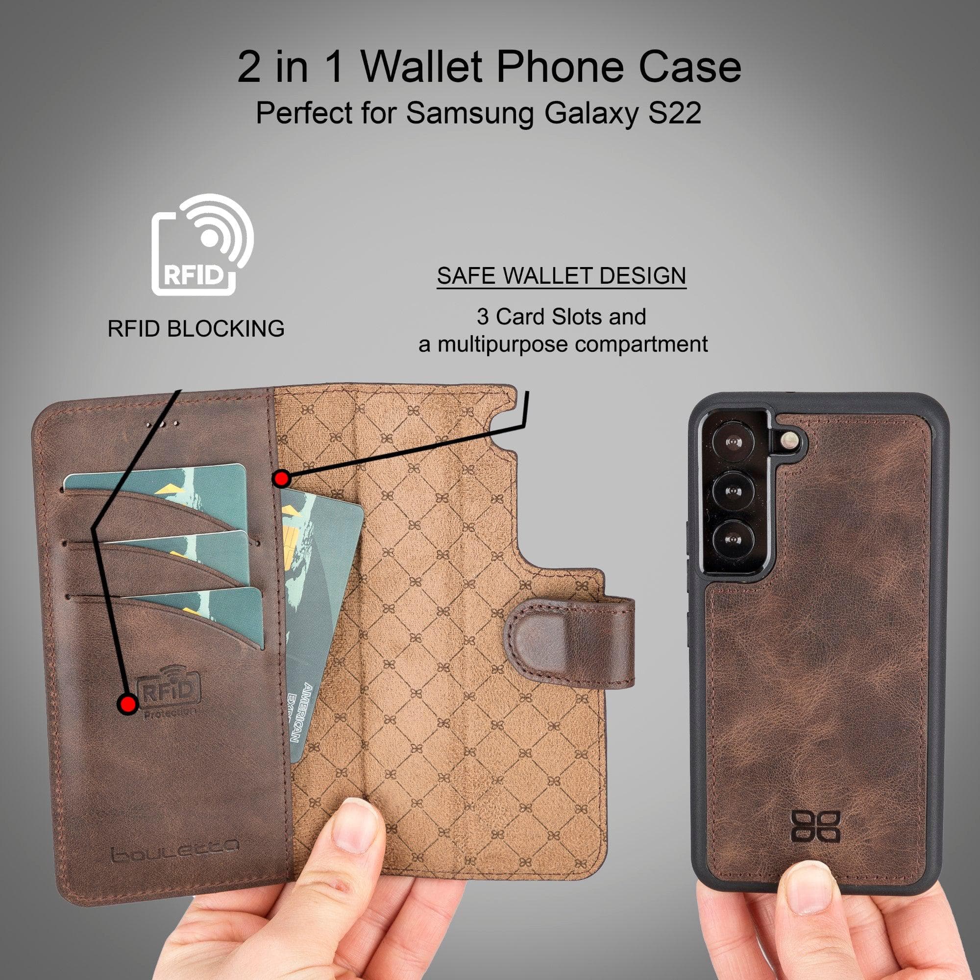 Samsung Galaxy S22 Series Leather Detachable Wallet Case - MW