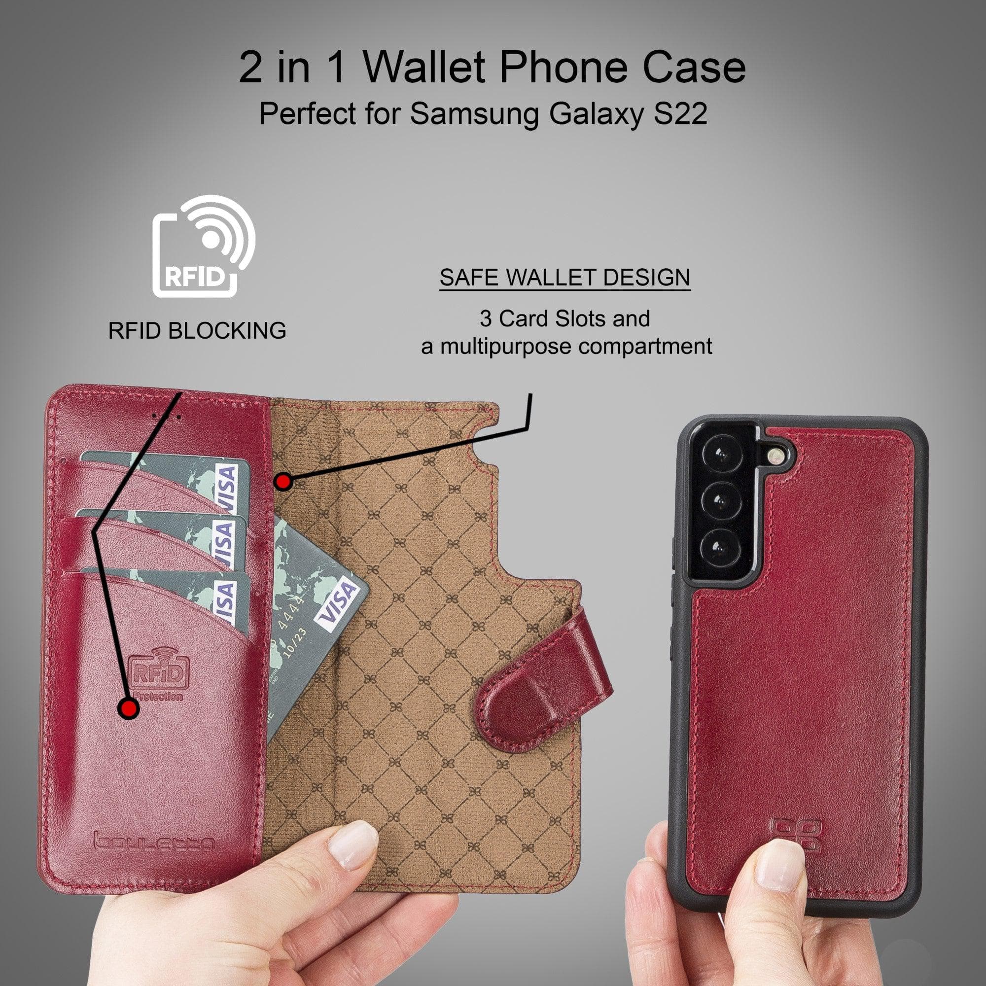 Samsung Galaxy S22 Series Leather Detachable Wallet Case - MW