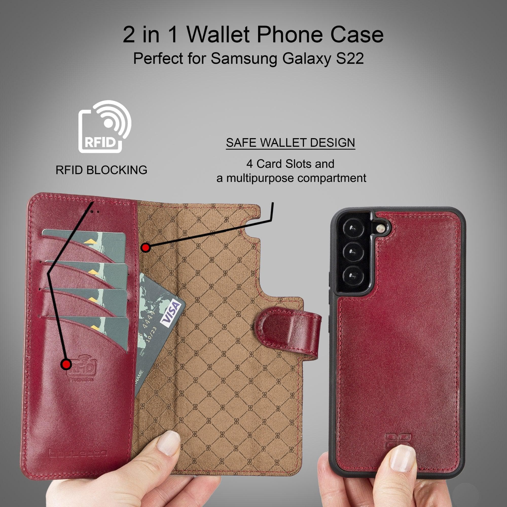 Samsung Galaxy S22 Series Leather Detachable Wallet Case - MW