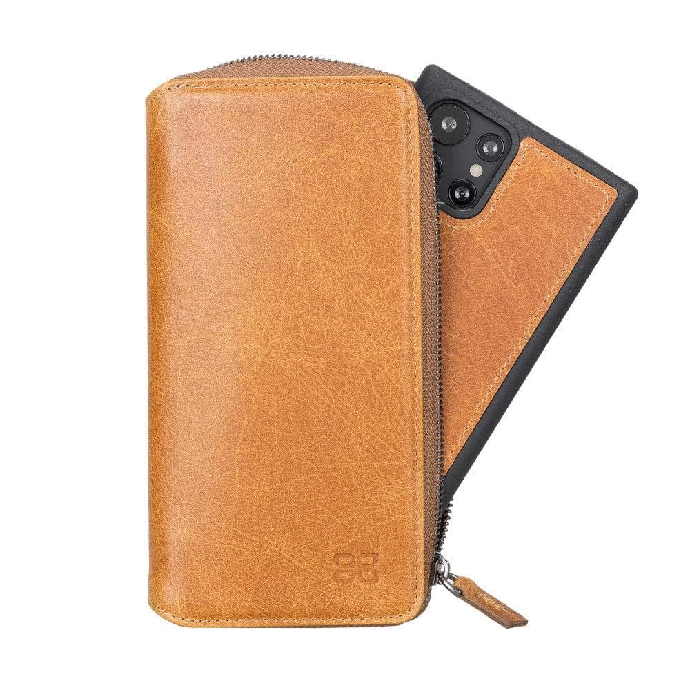 Samsung Galaxy S22 Series Zippered Leather Detachable Wallet Case