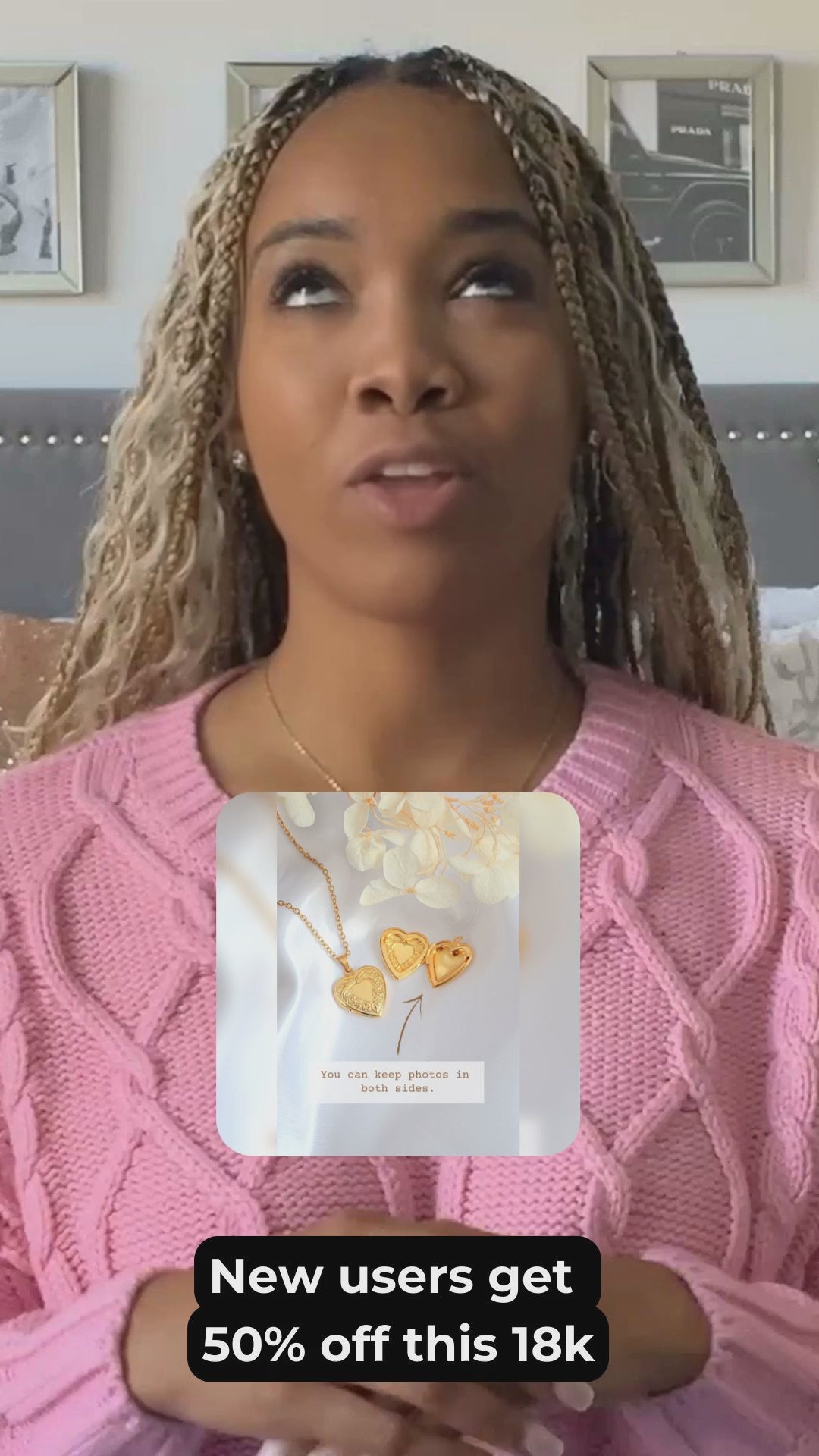 18 Karats Heart Locket Necklace