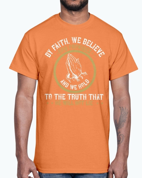 By faith, we believe God provides - Christian- Cotton Tee