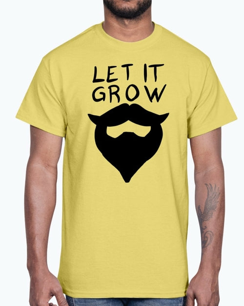Let it grow beard- Concept Art- Cotton Tee