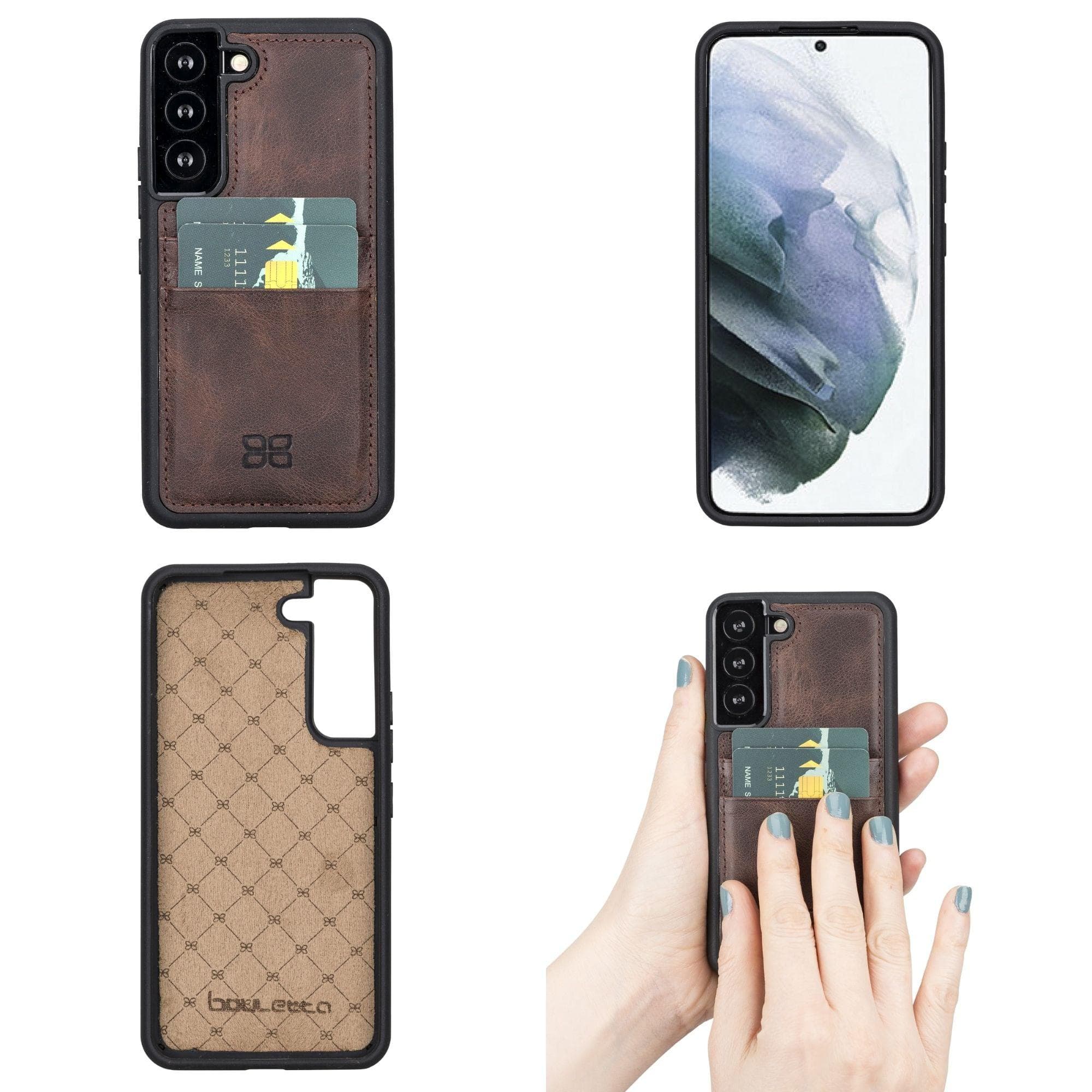 Samsung Galaxy S22 Series Genuine Leather Slim Back Cover Case with