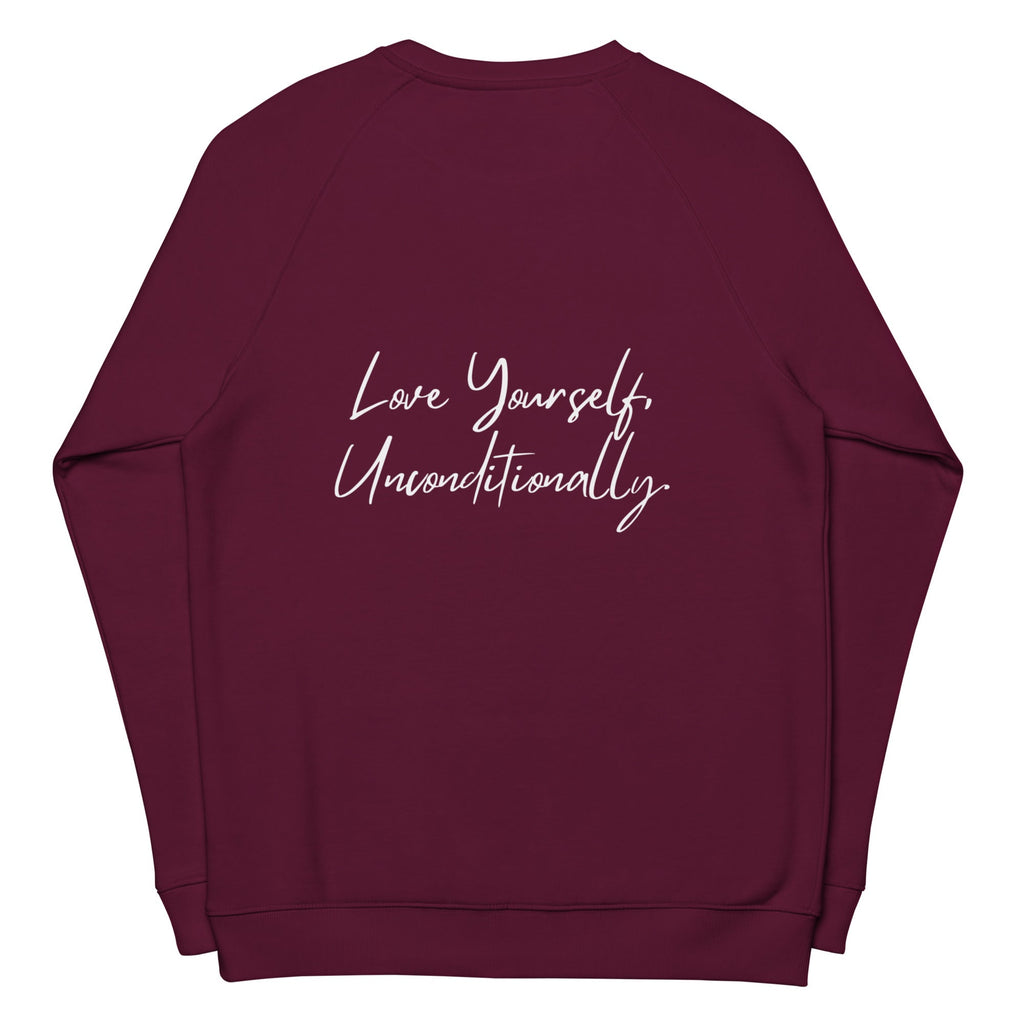 Organic sweatshirt SELF LOVE Unisex organic raglan sweatshirt
