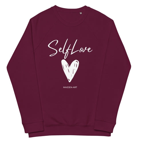 Organic sweatshirt SELF LOVE Unisex organic raglan sweatshirt